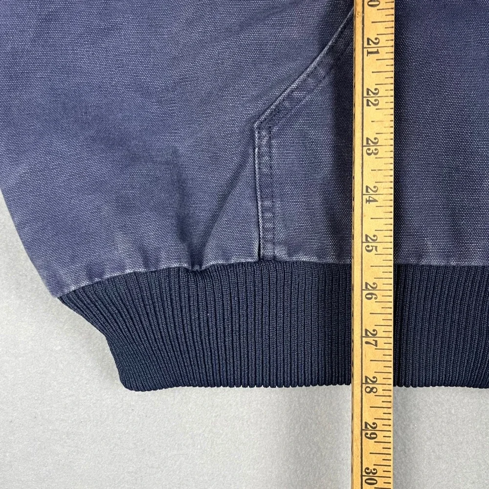 Carhartt 376-20 Duck Canvas Jacket Mens 3XL Navy Blue Hooded Quilted Workwear